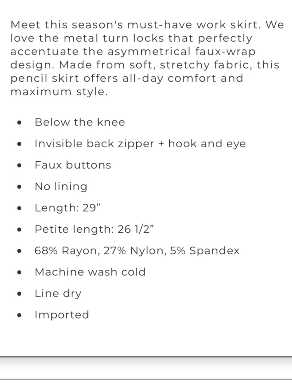 WHBM Asymmetrical Faux-Wrap Pencil Skirt - Picture 6 of 9